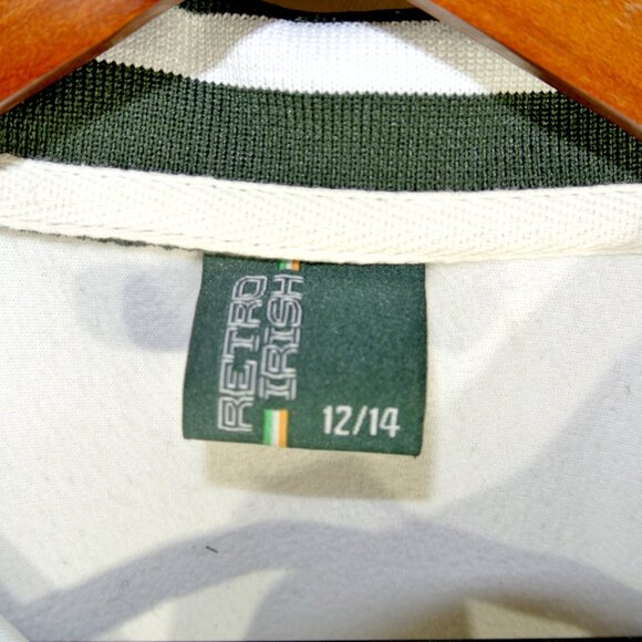 Women's Retro Irish White Green Ireland 50 Embroidered Track Jacket Size 12/14 - Picture 6 of 11